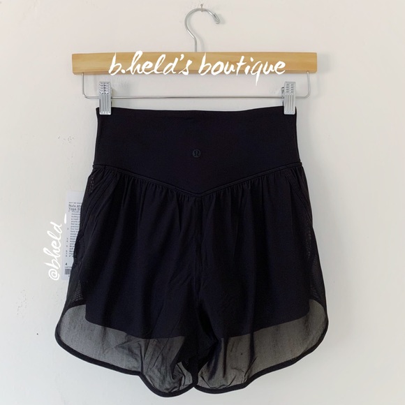 lululemon Nulu and Mesh High-Rise Yoga Short 3.5" in Black Size 4 New NWT - Picture 5 of 16
